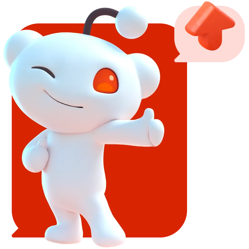 Large Snoo characters across Reddit's official brand campaign header