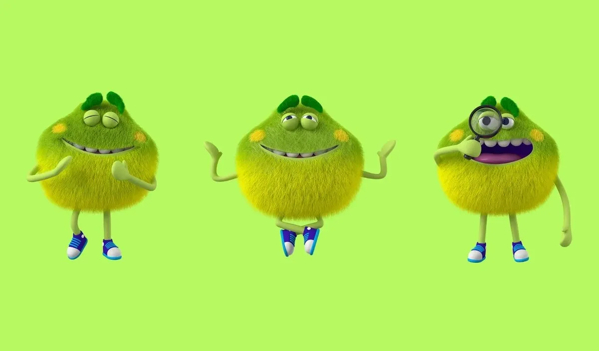 Three large Feelings Monsters acting out different emotional poses