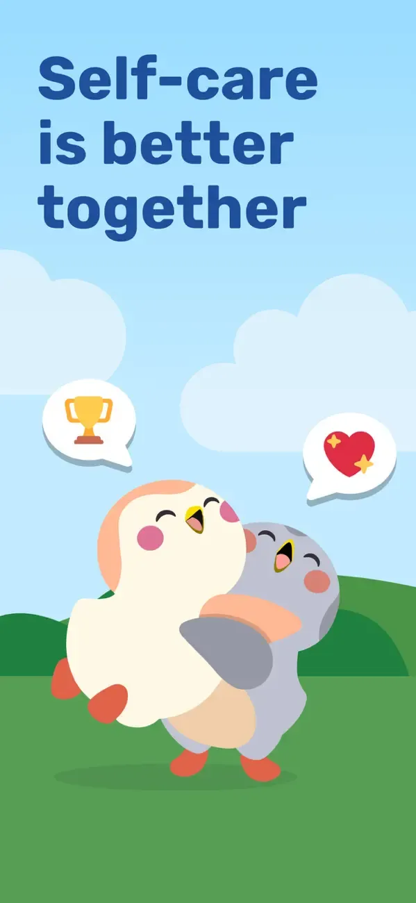 Two large Finch birb characters celebrating together