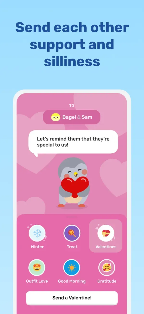 A Finch birb holding a large red heart