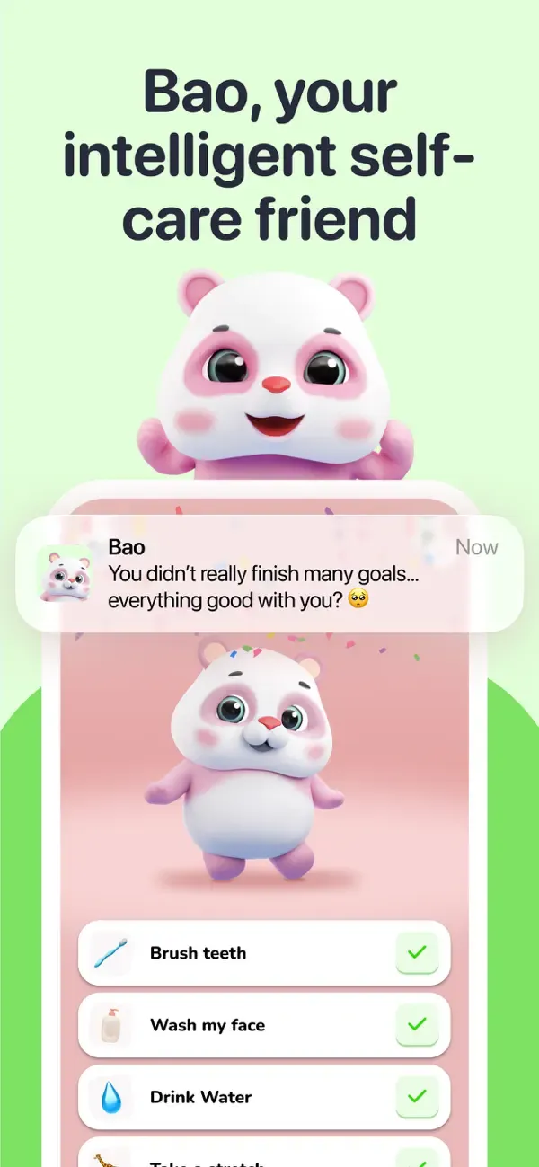 Bao as the large self-care guide in Friends