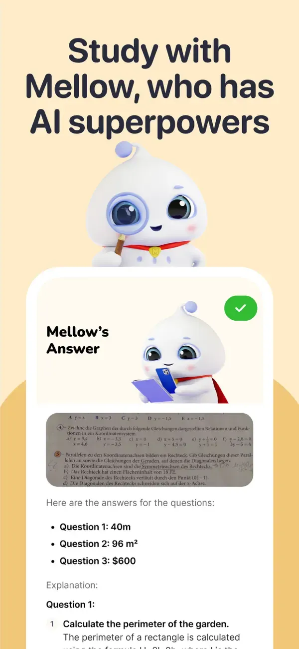 Mellow helping with a study question in Friends