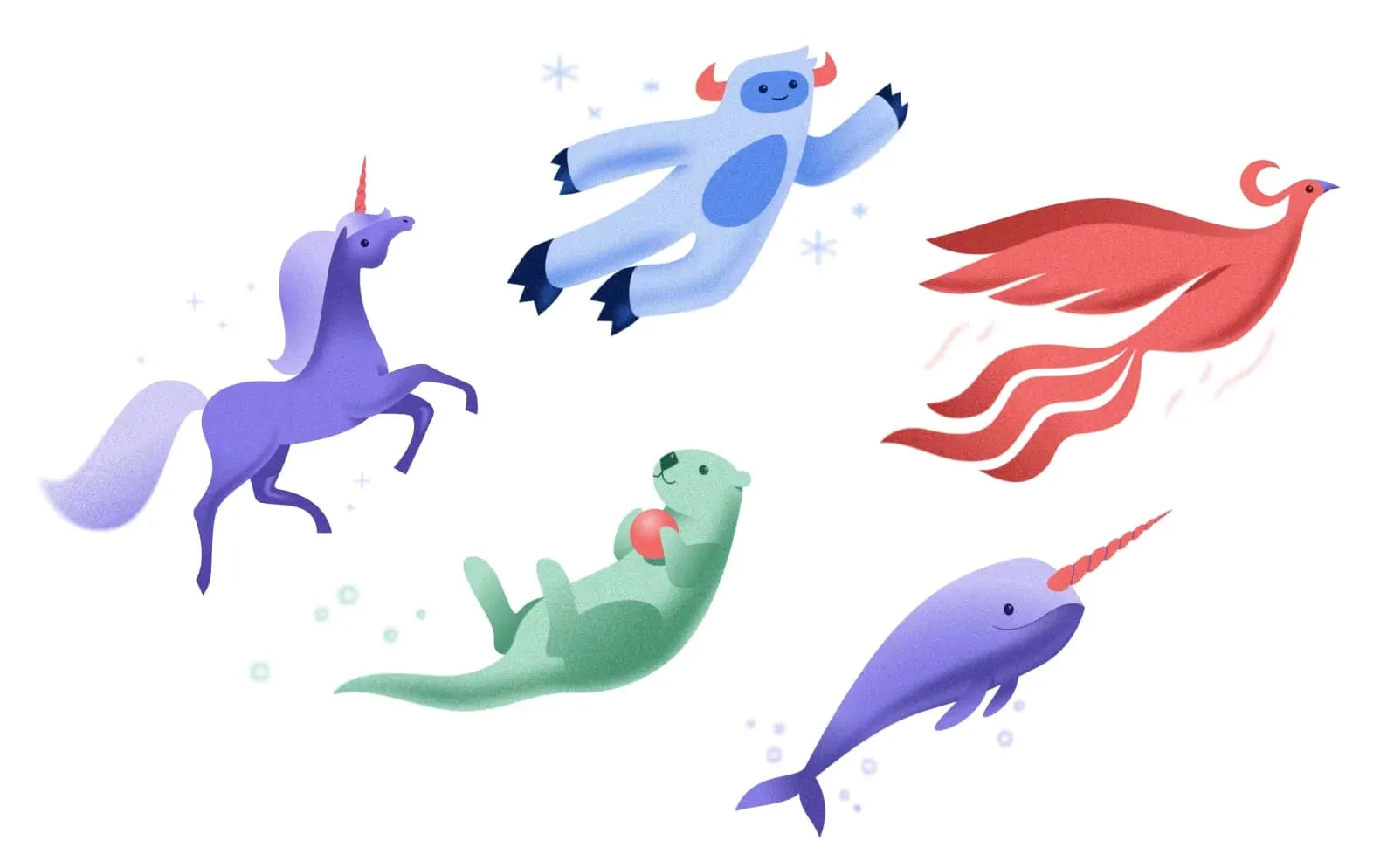 Asana's colorful Celebration Creatures