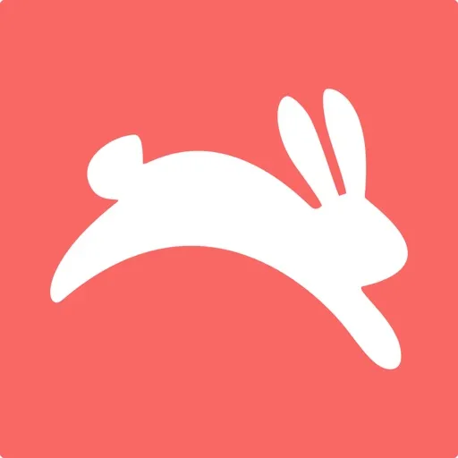 Hopper's pink rabbit app mascot