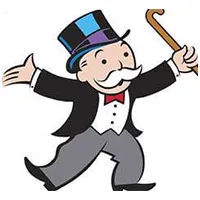 Mr. Monopoly in a tuxedo and top hat