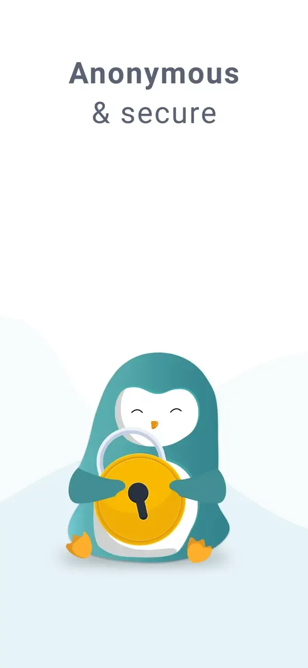 Wysa penguin holding a large privacy lock