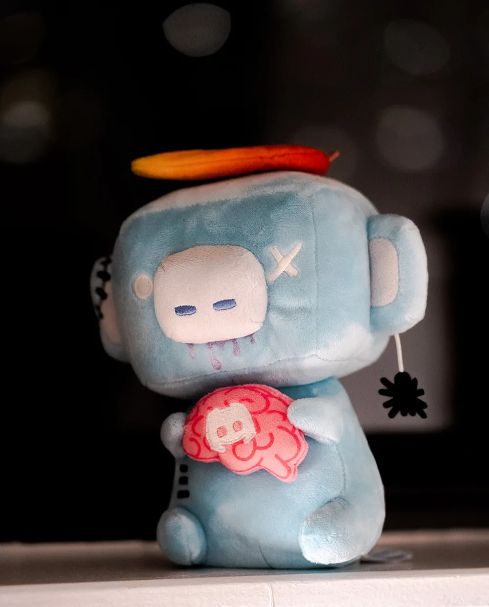 Discord's Zombie Wumpus plush photographed in close-up