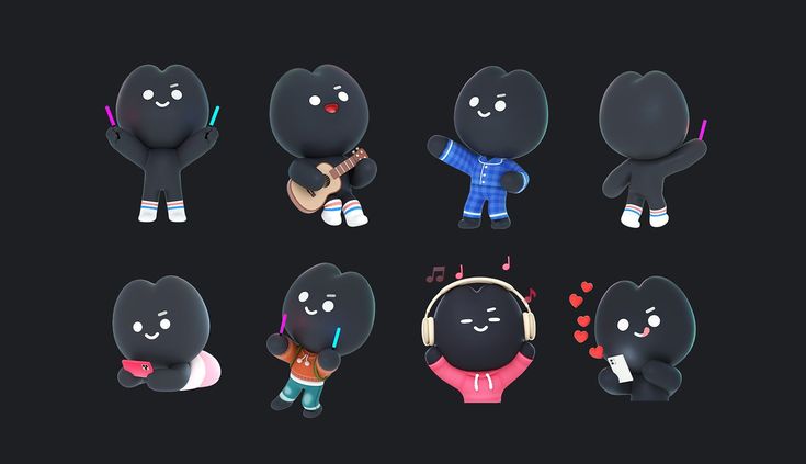 Character branding pose set
