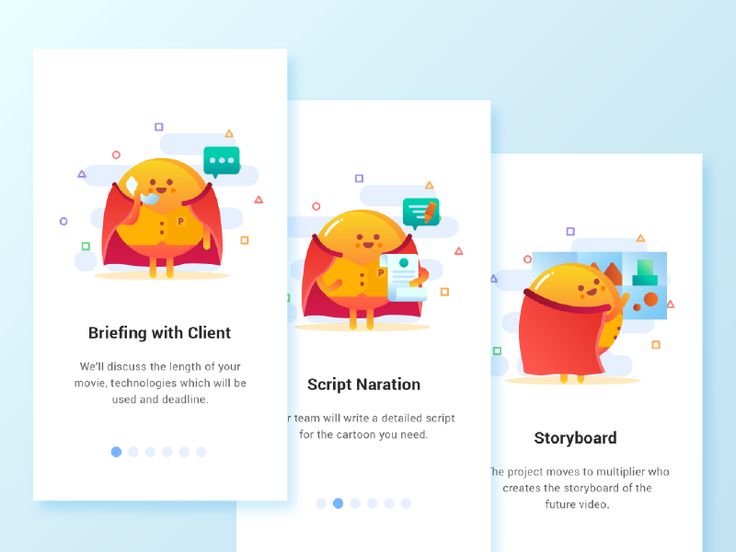Onboarding Explainer Video App - Superherman Mascot Part 1