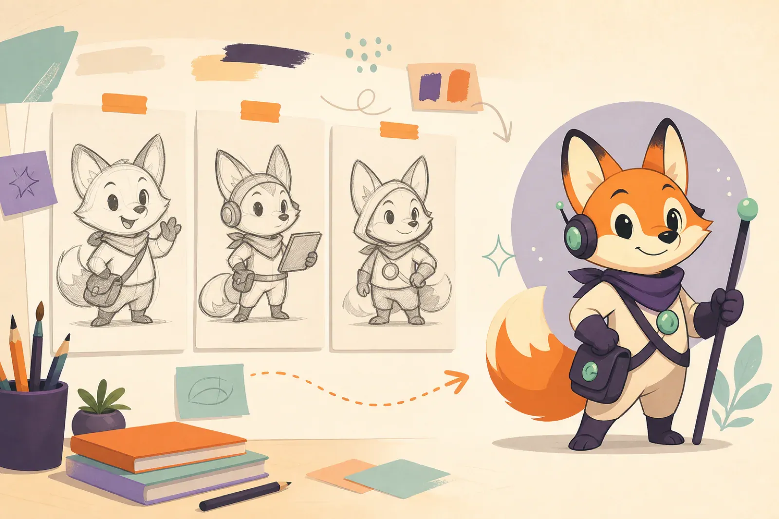 Doubao AI Mascot Character Design Workflow
