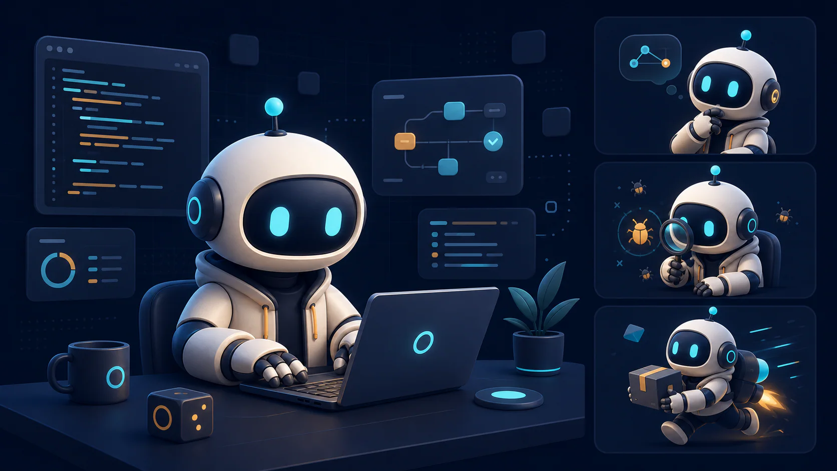 Developer Mascot SVGs for AI Coding Tools