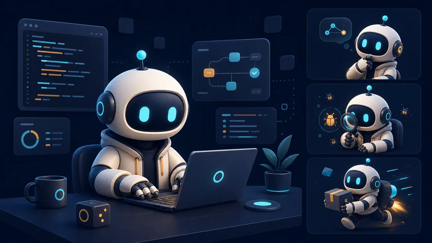 Developer Mascot SVGs for AI Coding Tools